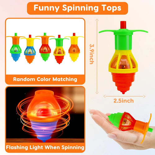 LED Light up Gyroscope Spinner Tops- 200 ct.- .49 Each- 4 inches- $98 for 200 toys!